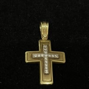 Златен кръст с камъни